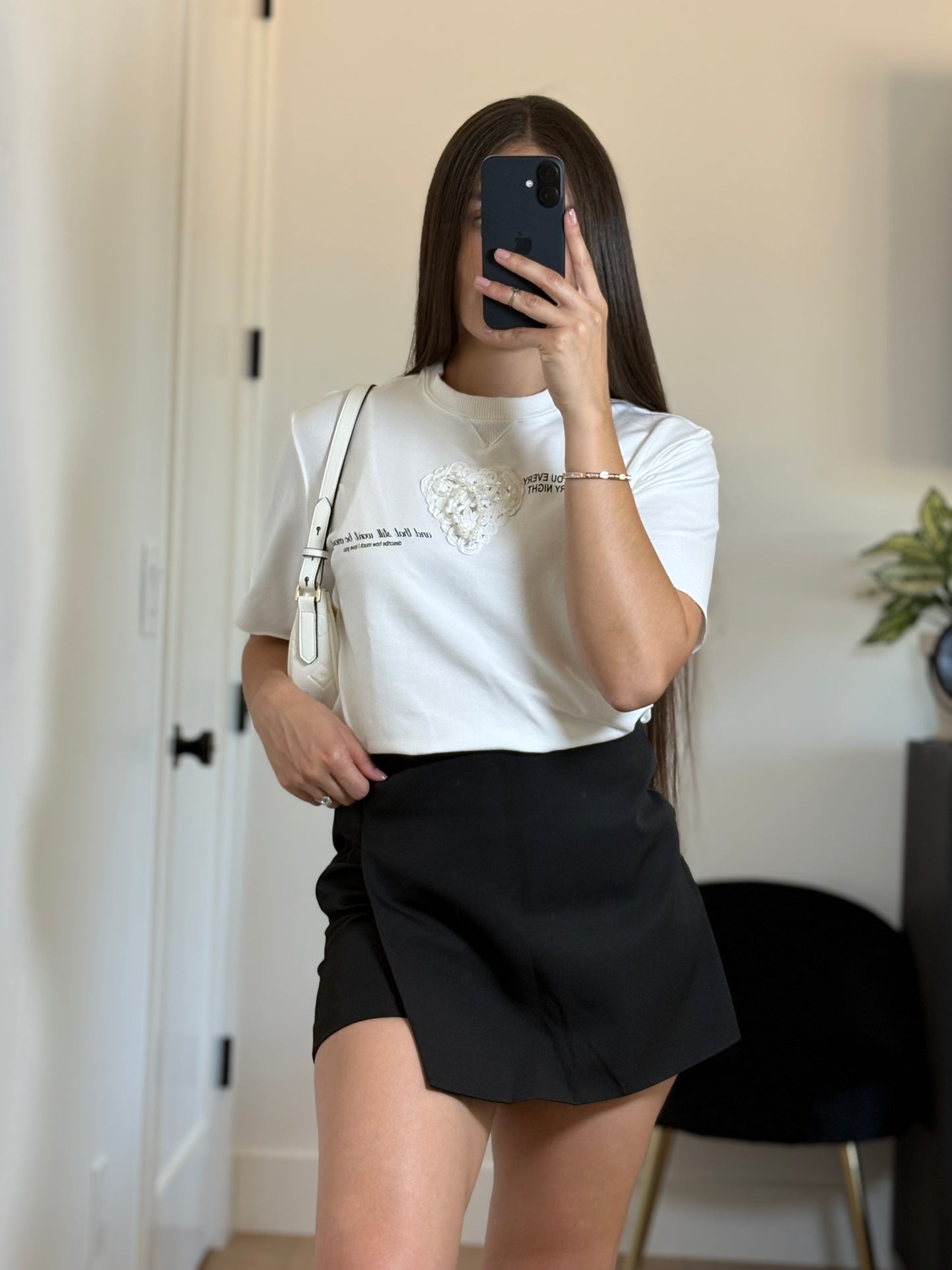 Camisa corazón de ganchillo